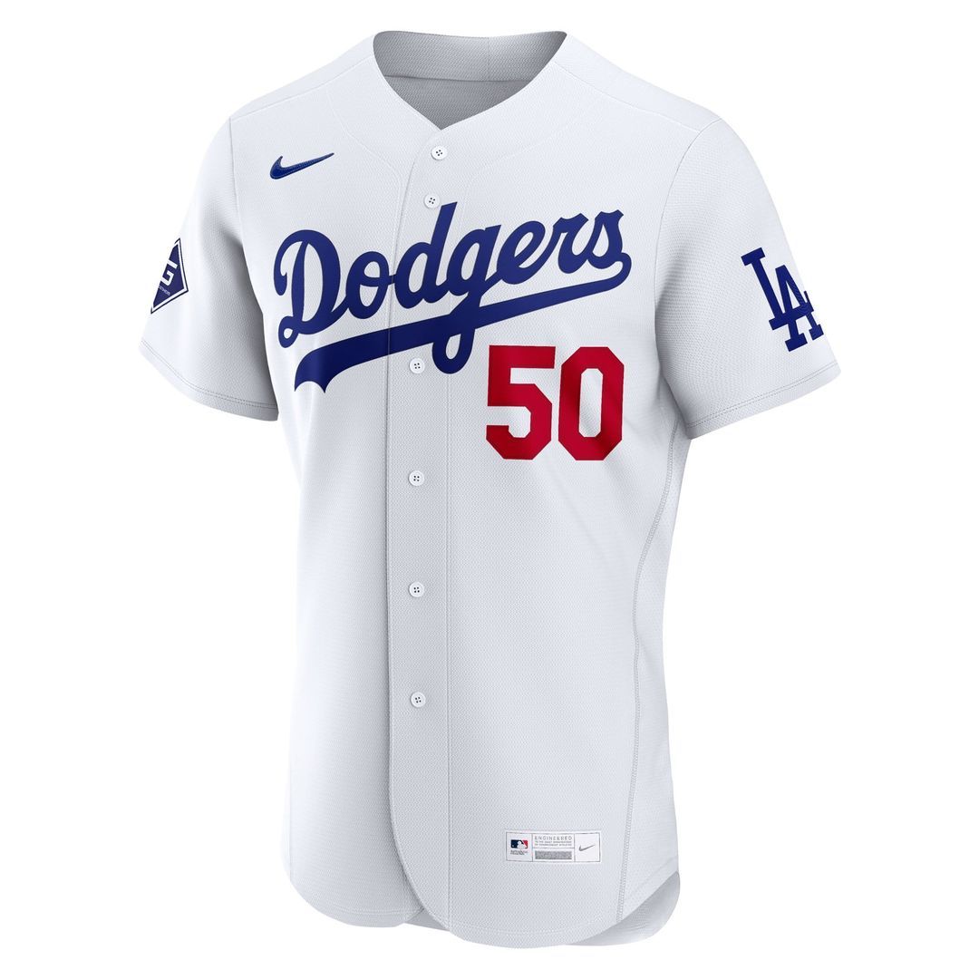 Mookie Betts Los Angeles Dodgers Nike Home Authentic Sponsor Patch Jersey - White | MLB Fan Gear