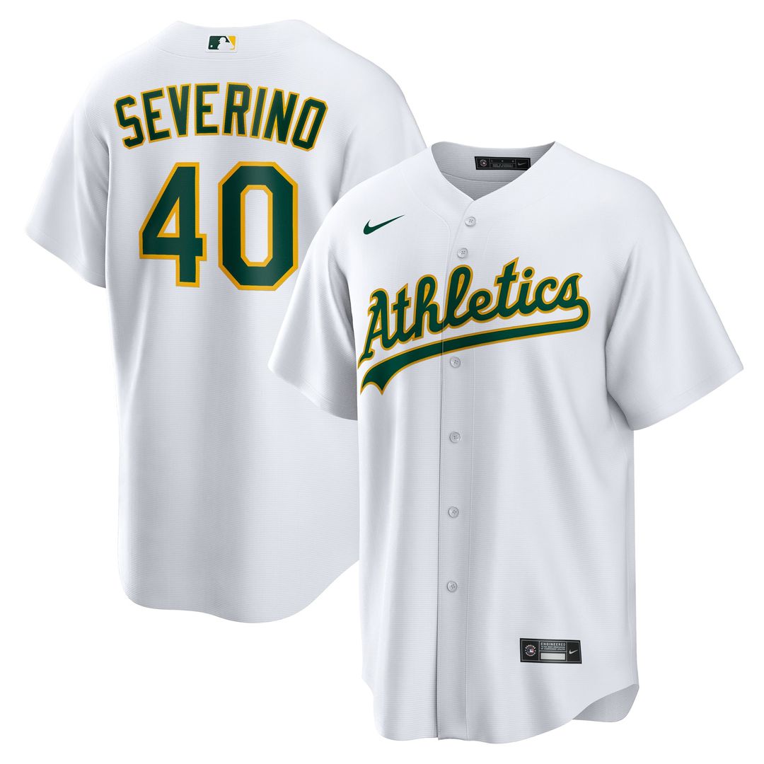 Luis Severino Athletics Nike Home Replica Jersey - White | MLB Fan Gear