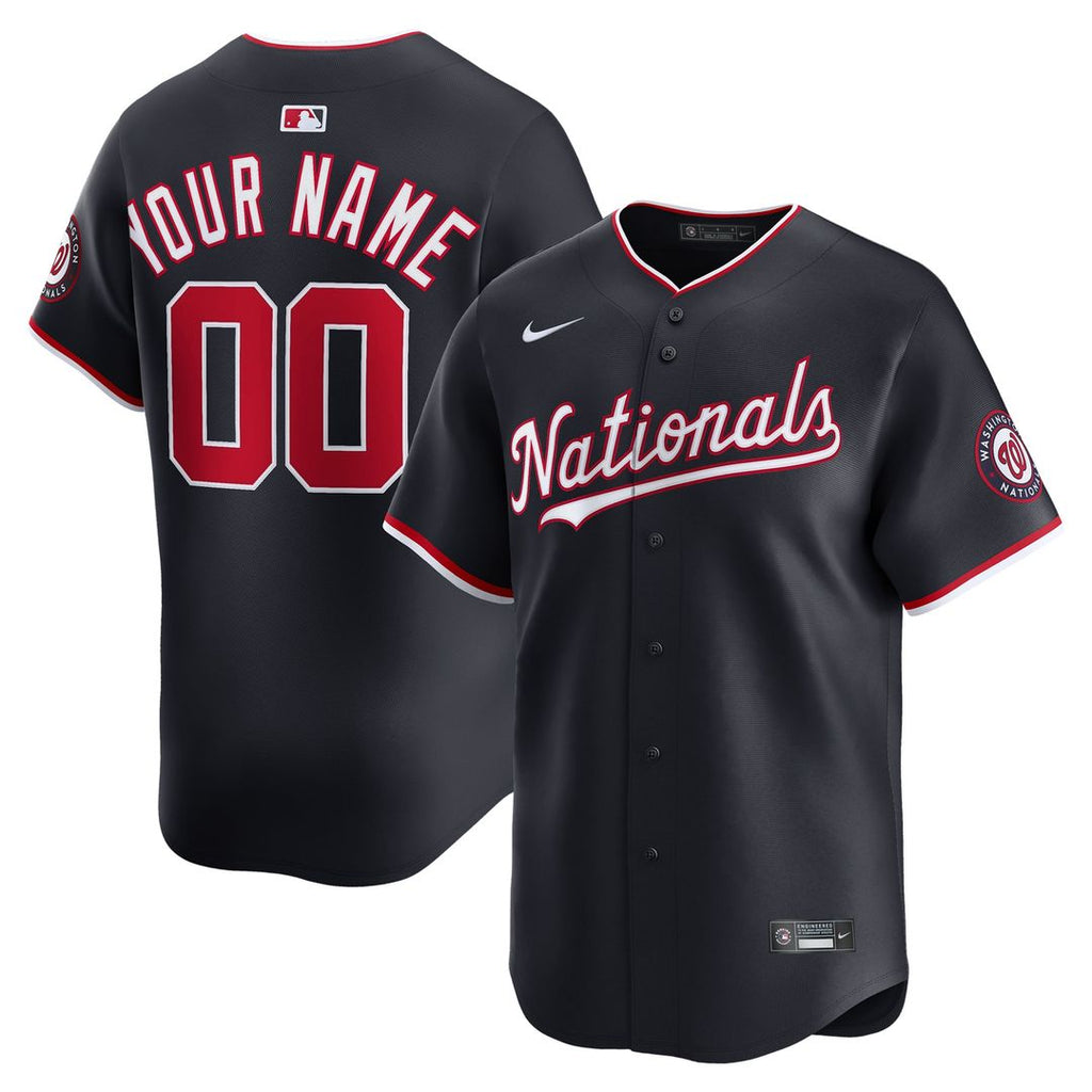 Washington Nationals Nike Alternate Limited Custom Jersey - Navy | MLB Fan Gear