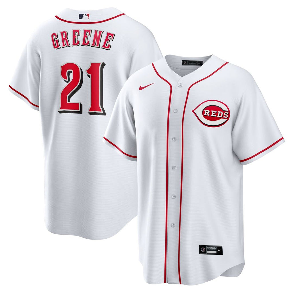 Hunter Greene Cincinnati Reds Nike Home Replica Jersey - White | MLB Fan Gear