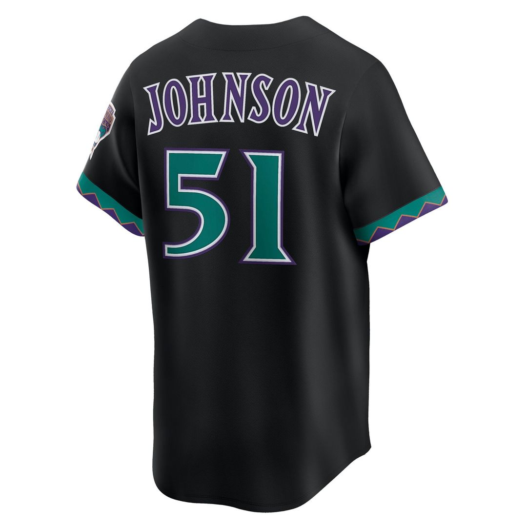 Randy Johnson Arizona Diamondbacks Nike Throwback Cooperstown Collection Limited Jersey - Black | MLB Fan Gear