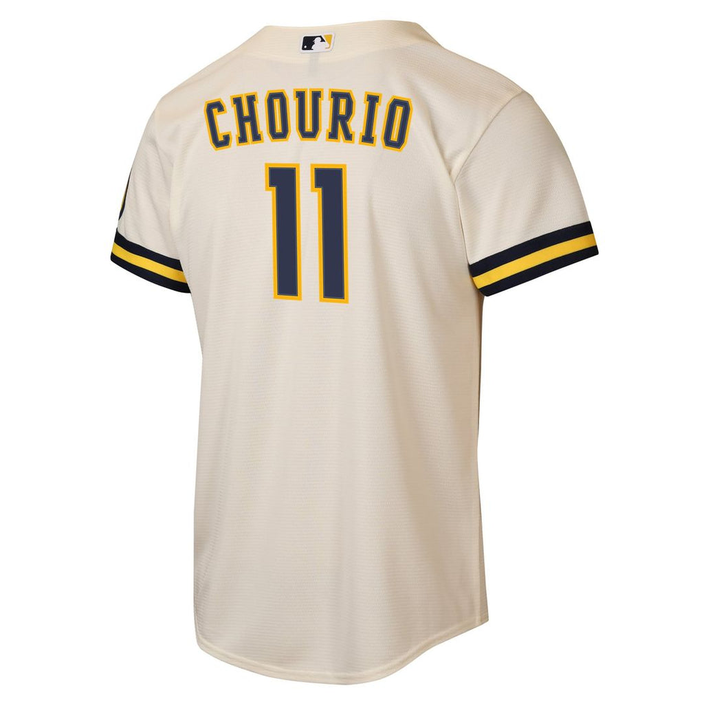 Jackson Chourio Milwaukee Brewers Nike Youth Home Stadium Jersey - Cream | MLB Fan Gear