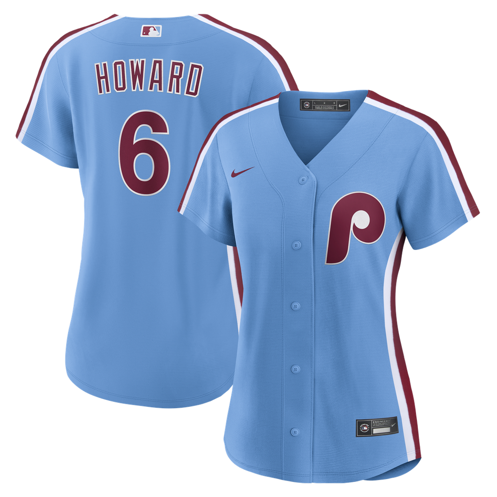 Ryan Howard Philadelphia Phillies Nike Women's Replica Jersey - Light Blue | MLB Fan Gear