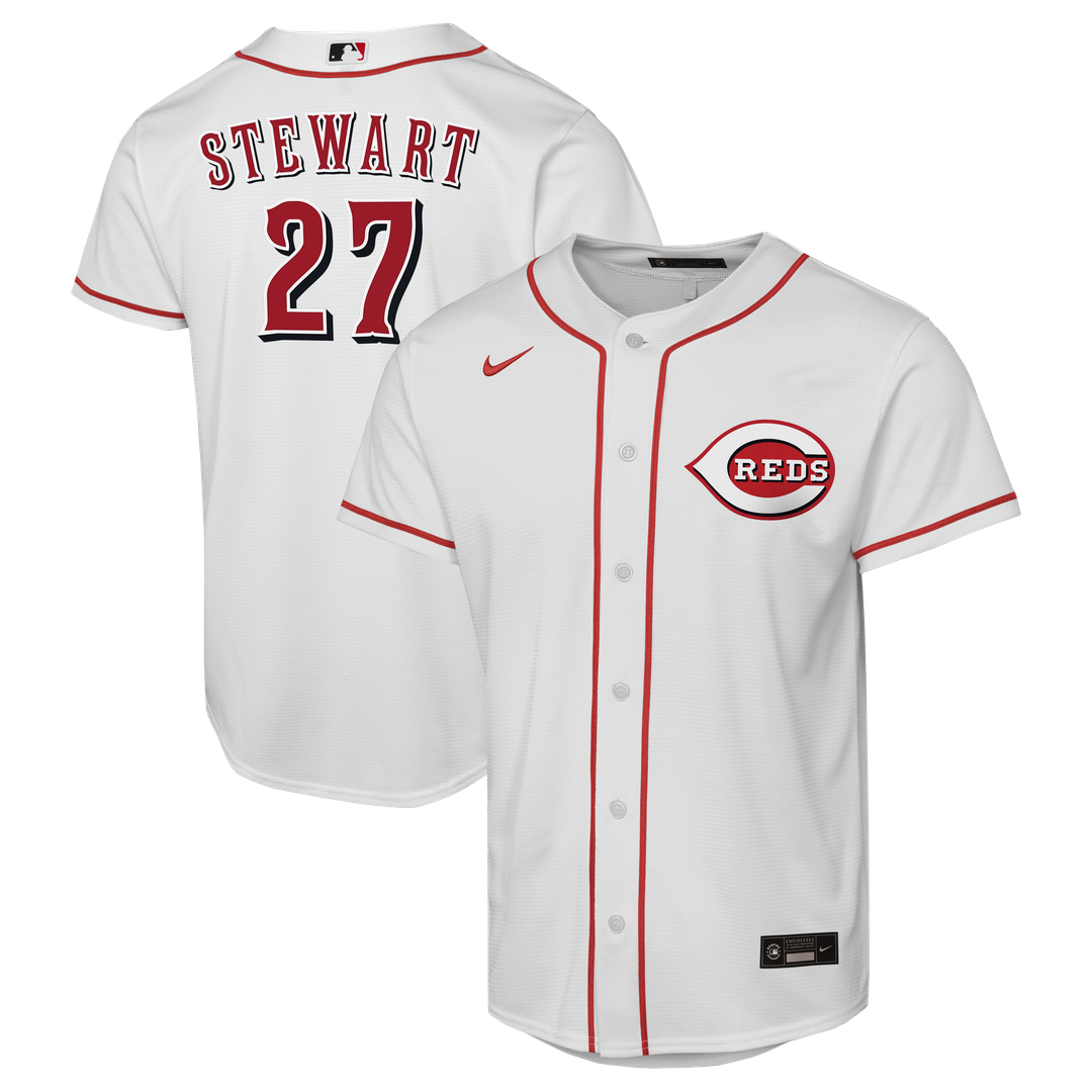 Sal Stewart Cincinnati Reds Nike Youth Home Replica Player Jersey - White | MLB Fan Gear