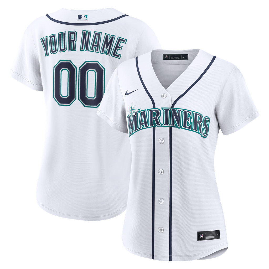 Seattle Mariners Nike Women's Home Replica Custom Jersey - White | MLB Fan Gear