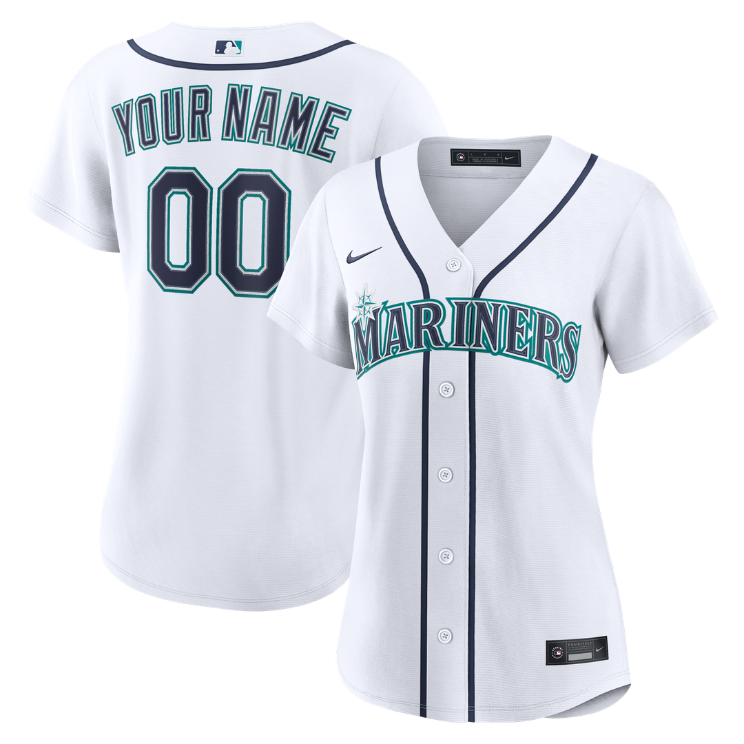 Seattle Mariners Nike Women's Home Replica Custom Jersey - White | MLB Fan Gear