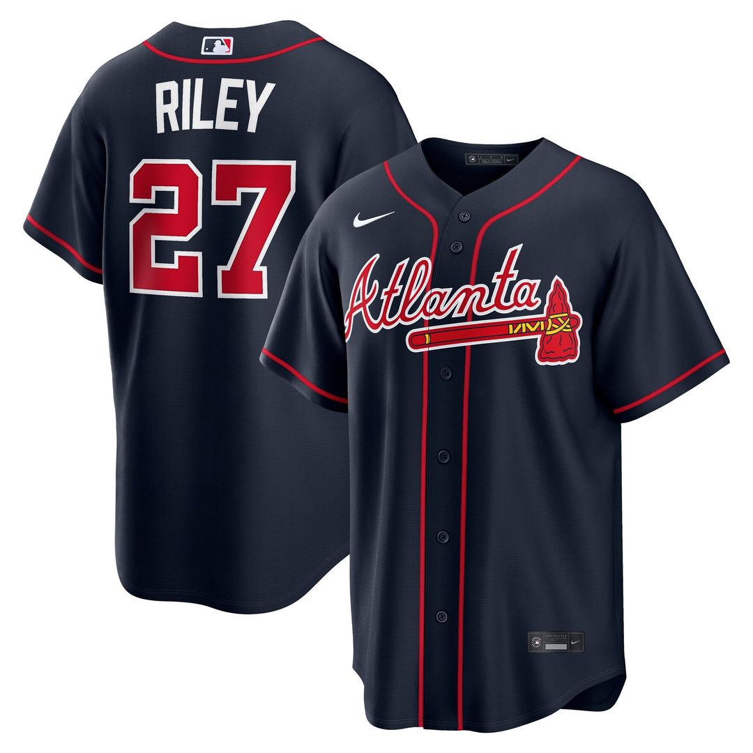 Austin Riley Atlanta Braves Nike Alternate Replica Jersey - Navy | MLB Fan Gear