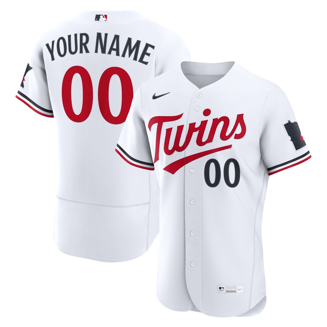 Minnesota Twins Nike Home Authentic Custom Jersey - White | MLB Fan Gear
