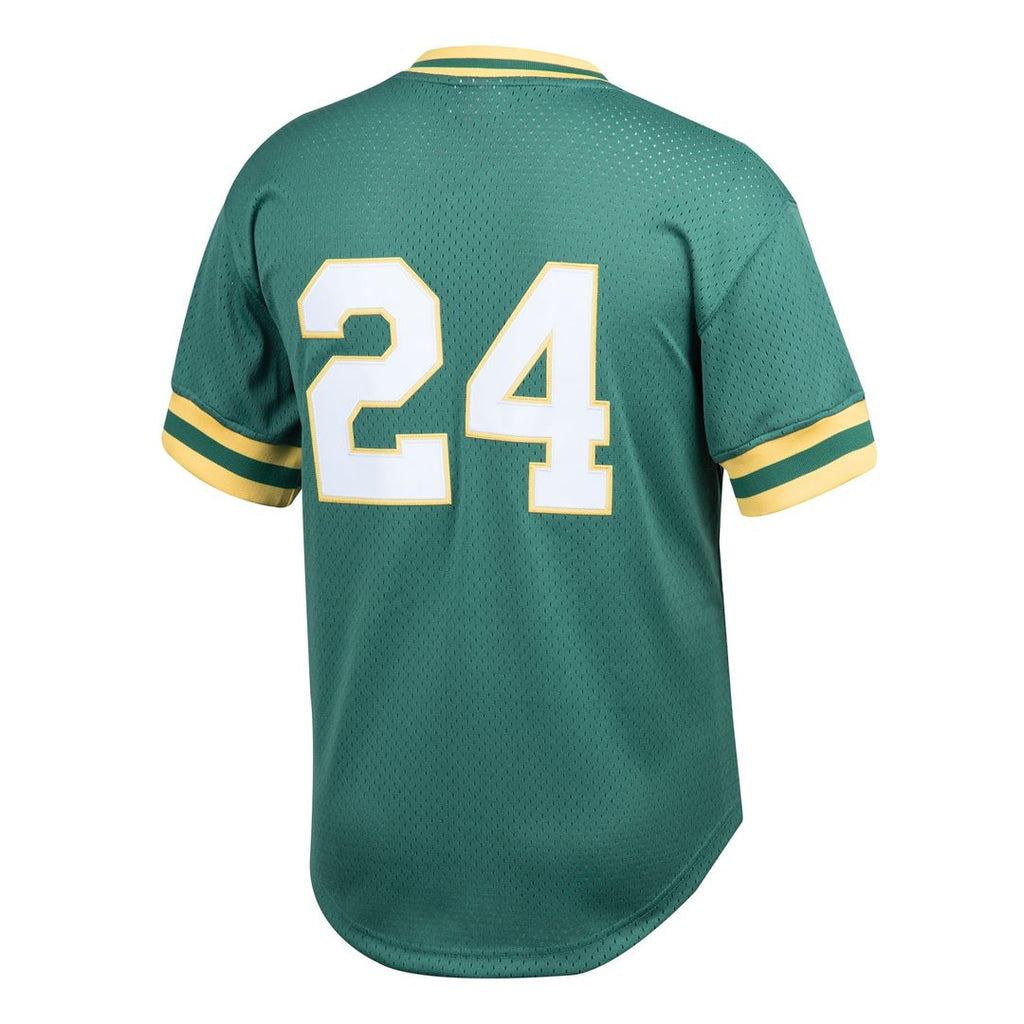 Rickey Henderson Athletics Mitchell & Ness Cooperstown Collection Big & Tall Mesh Batting Practice Jersey - Green | MLB Fan Gear