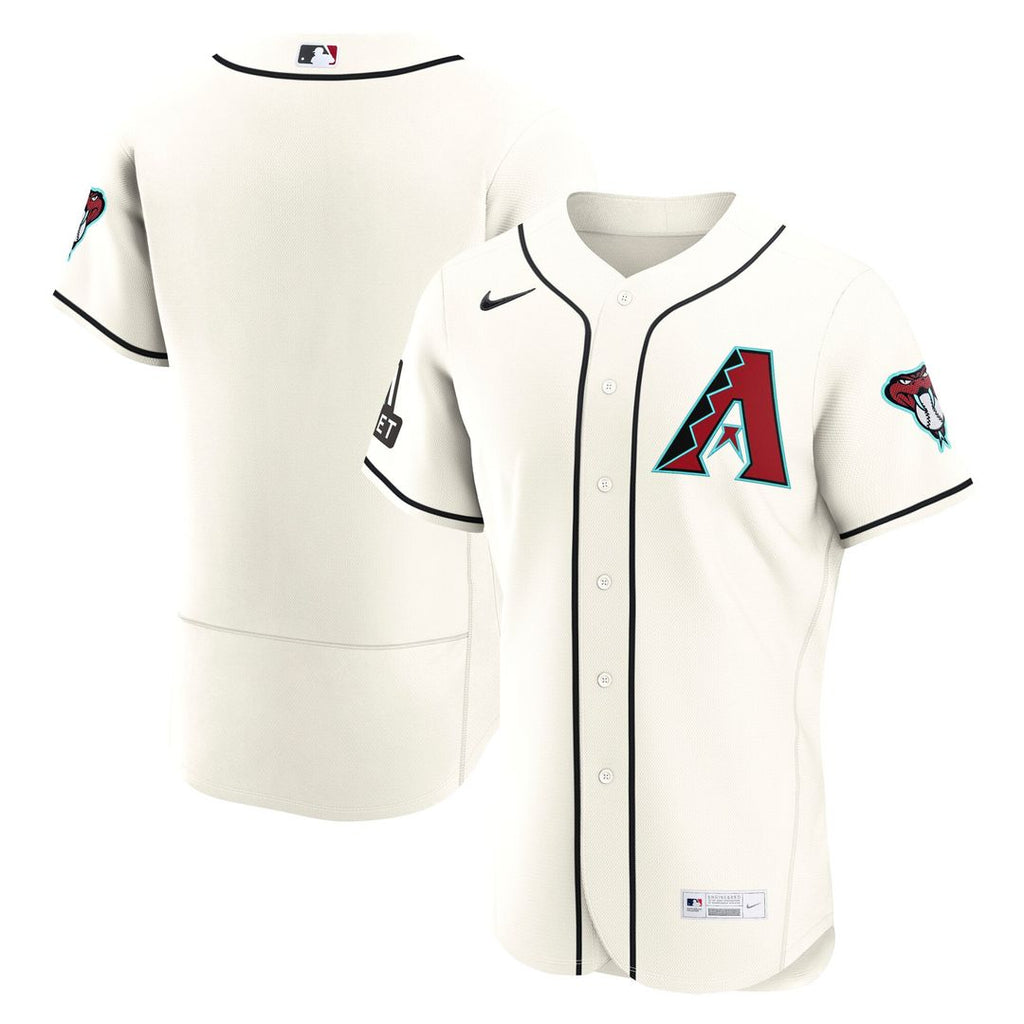 Arizona Diamondbacks Nike Home Sponsor Patch Authentic Jersey - Cream | MLB Fan Gear