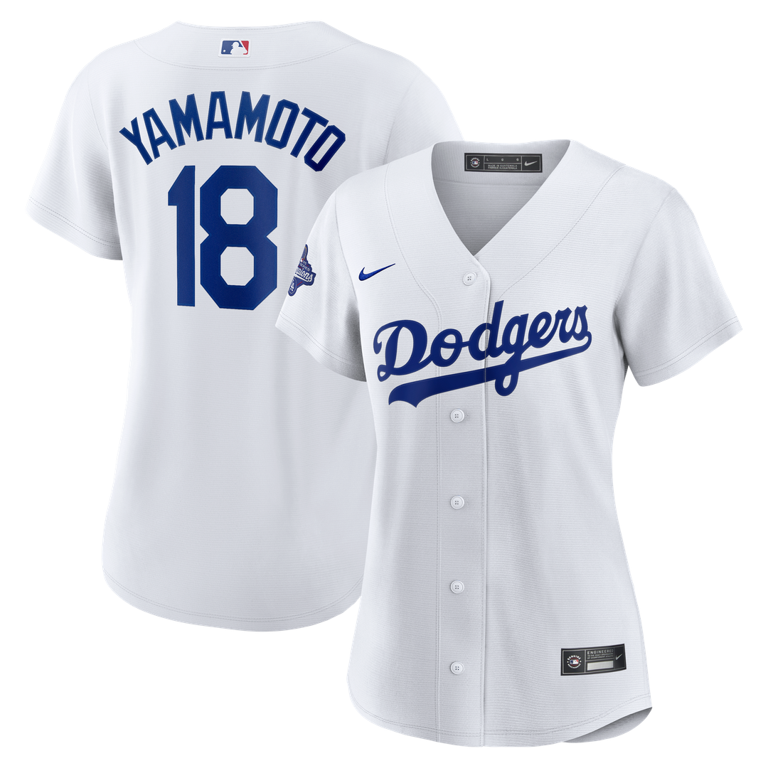 Yoshinobu Yamamoto Los Angeles Dodgers Nike Women's 2025 World Series Champions Home Replica Jersey - White | MLB Fan Gear