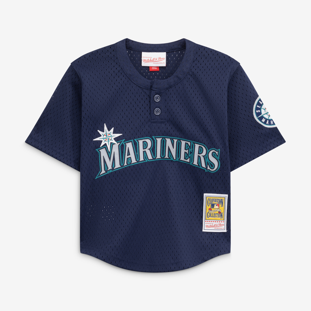 Ken Griffey Jr. Seattle Mariners Mitchell & Ness Preschool Cooperstown Collection Mesh Batting Practice Jersey - Navy | MLB Fan Gear