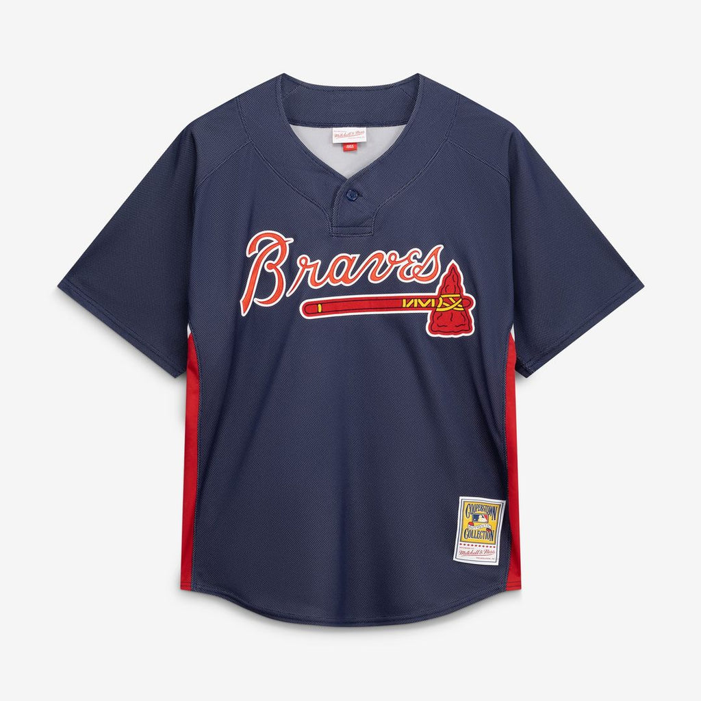 John Smoltz Atlanta Braves Mitchell & Ness Authentic Batting Practice Jersey - Navy | MLB Fan Gear
