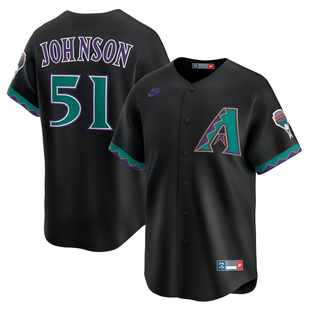 Randy Johnson Arizona Diamondbacks Nike Throwback Cooperstown Collection Limited Jersey - Black | MLB Fan Gear