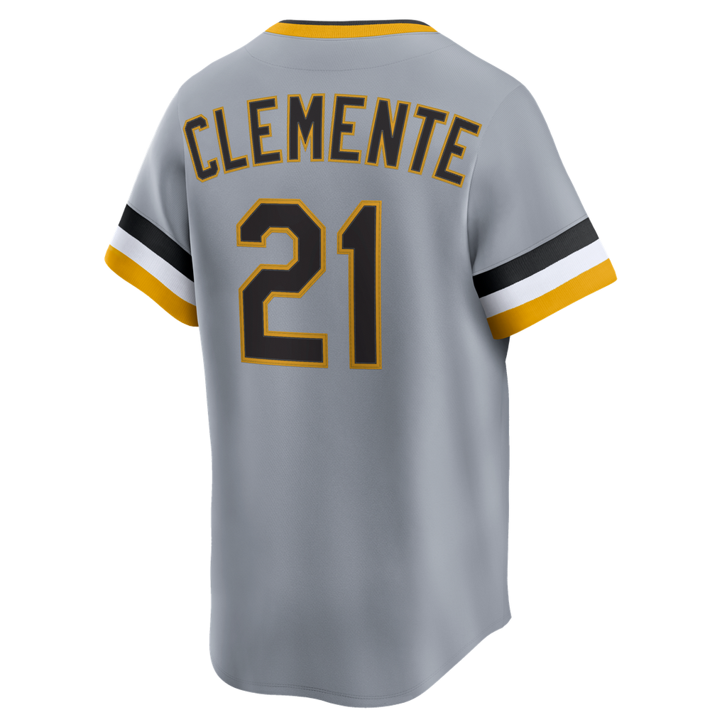 Roberto Clemente Pittsburgh Pirates Nike Throwback Cooperstown Collection Limited Jersey - Gray | MLB Fan Gear