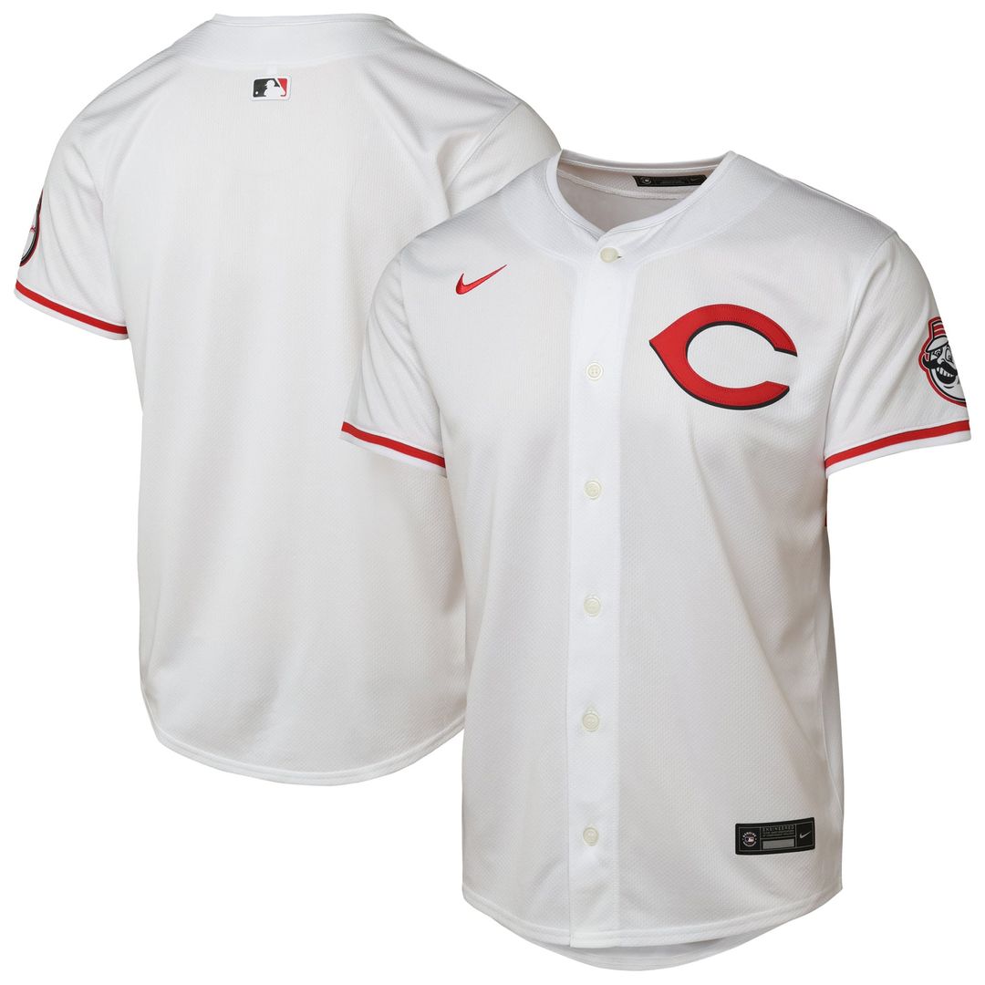 Cincinnati Reds Youth Alternate 2 Limited Jersey - White | Nike MLB Fan Gear