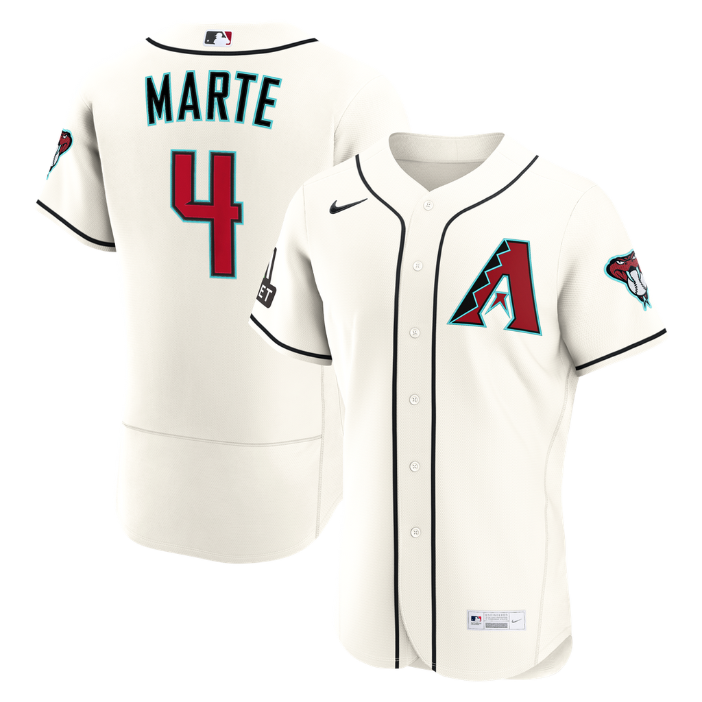 Ketel Marte Arizona Diamondbacks Nike Home Authentic Sponsor Patch Jersey - Cream | MLB Fan Gear