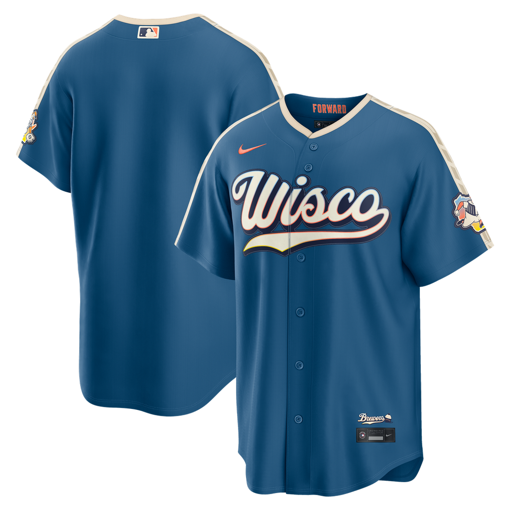Milwaukee Brewers Nike 2026 City Connect Stadium Jersey - Mineral Blue | MLB Fan Gear