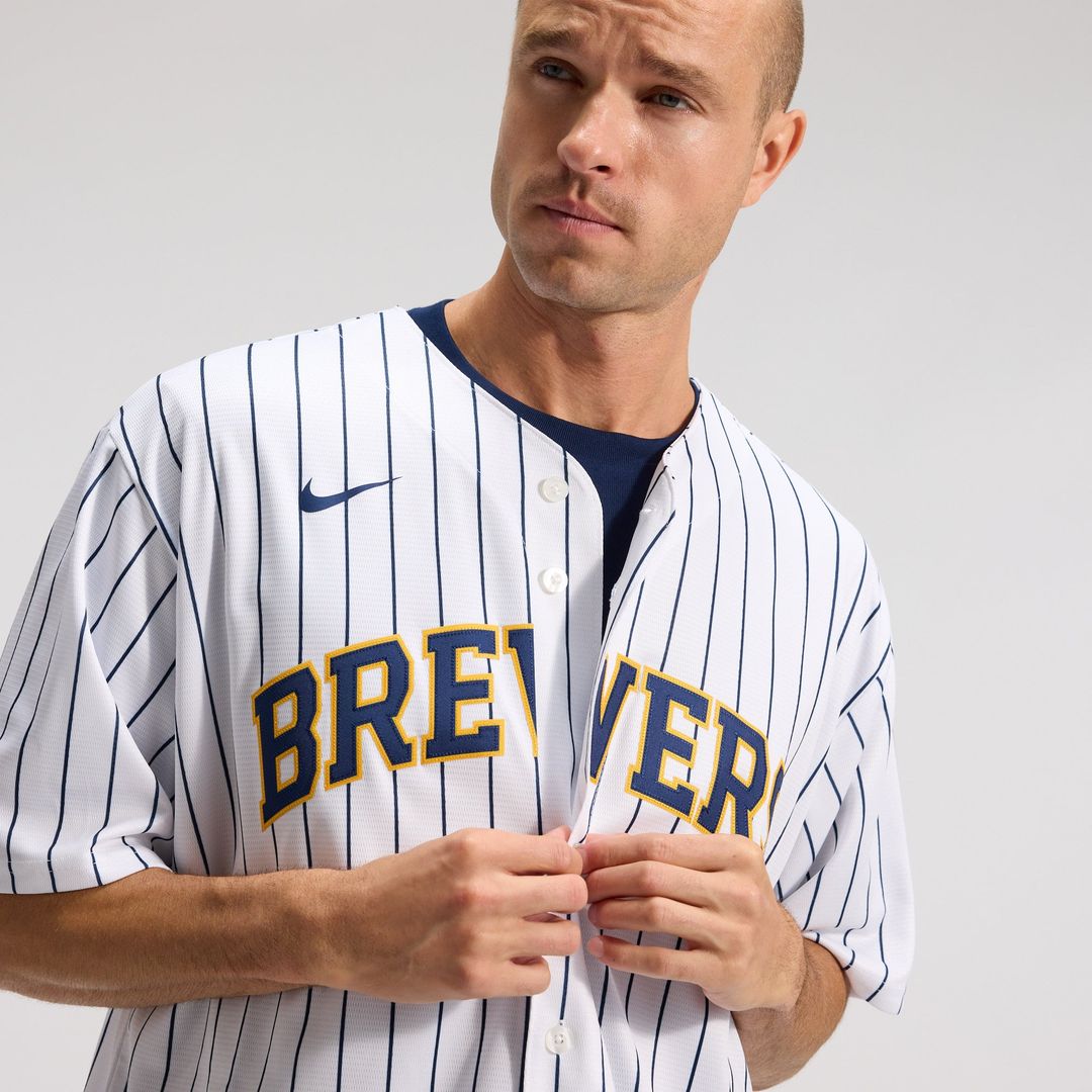 Christian Yelich Milwaukee Brewers Nike Alternate Replica Player Jersey - White | MLB Fan Gear