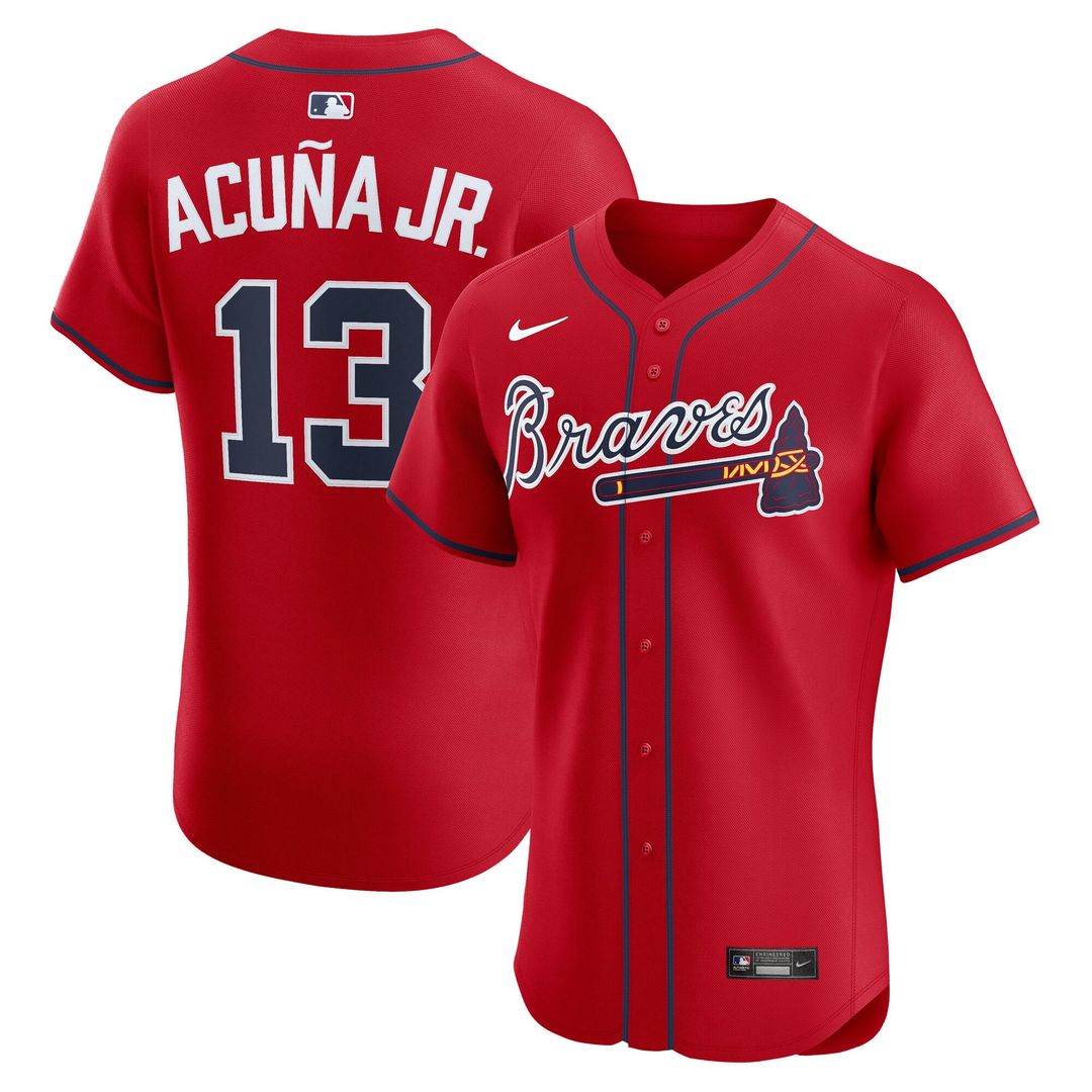 Ronald Acuña Jr. Atlanta Braves Nike Alternate Elite Jersey - Navy | MLB Fan Gear