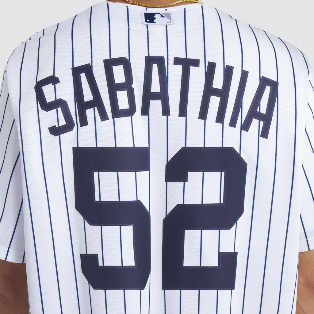 CC Sabathia New York Yankees Nike 2025 Baseball Hall of Fame Name & Number Retired Replica Jersey - White | MLB Fan Gear