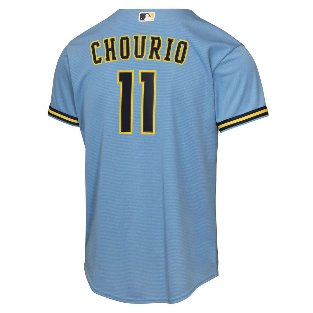 Jackson Chourio Milwaukee Brewers Nike Youth Road Replica Jersey - Light Blue | MLB Fan Gear