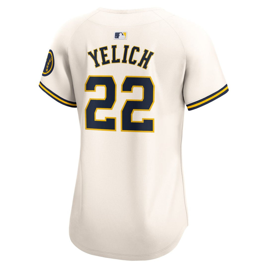 Christian Yelich Milwaukee Brewers Nike Women's Home Limited Player Jersey - Cream | MLB Fan Gear