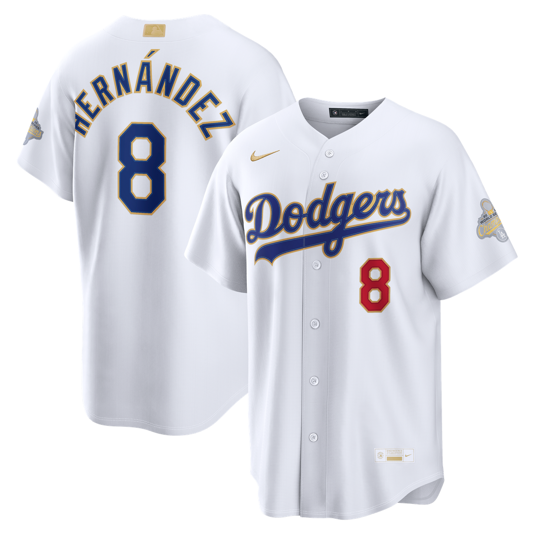 Enrique Hernández Los Angeles Dodgers Nike 2026 Gold Collection Stadium Jersey - White | MLB Fan Gear