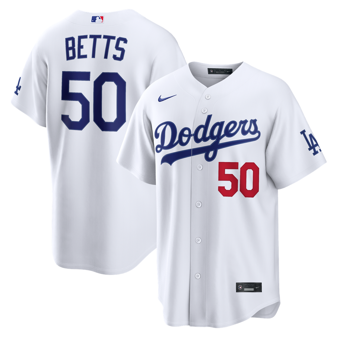Mookie Betts Los Angeles Dodgers Nike Home Stadium Jersey - White | MLB Fan Gear
