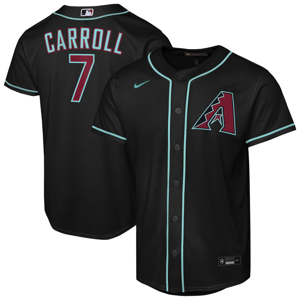 Corbin Carroll Arizona Diamondbacks Nike Youth Alternate Replica Jersey - Black | MLB Fan Gear