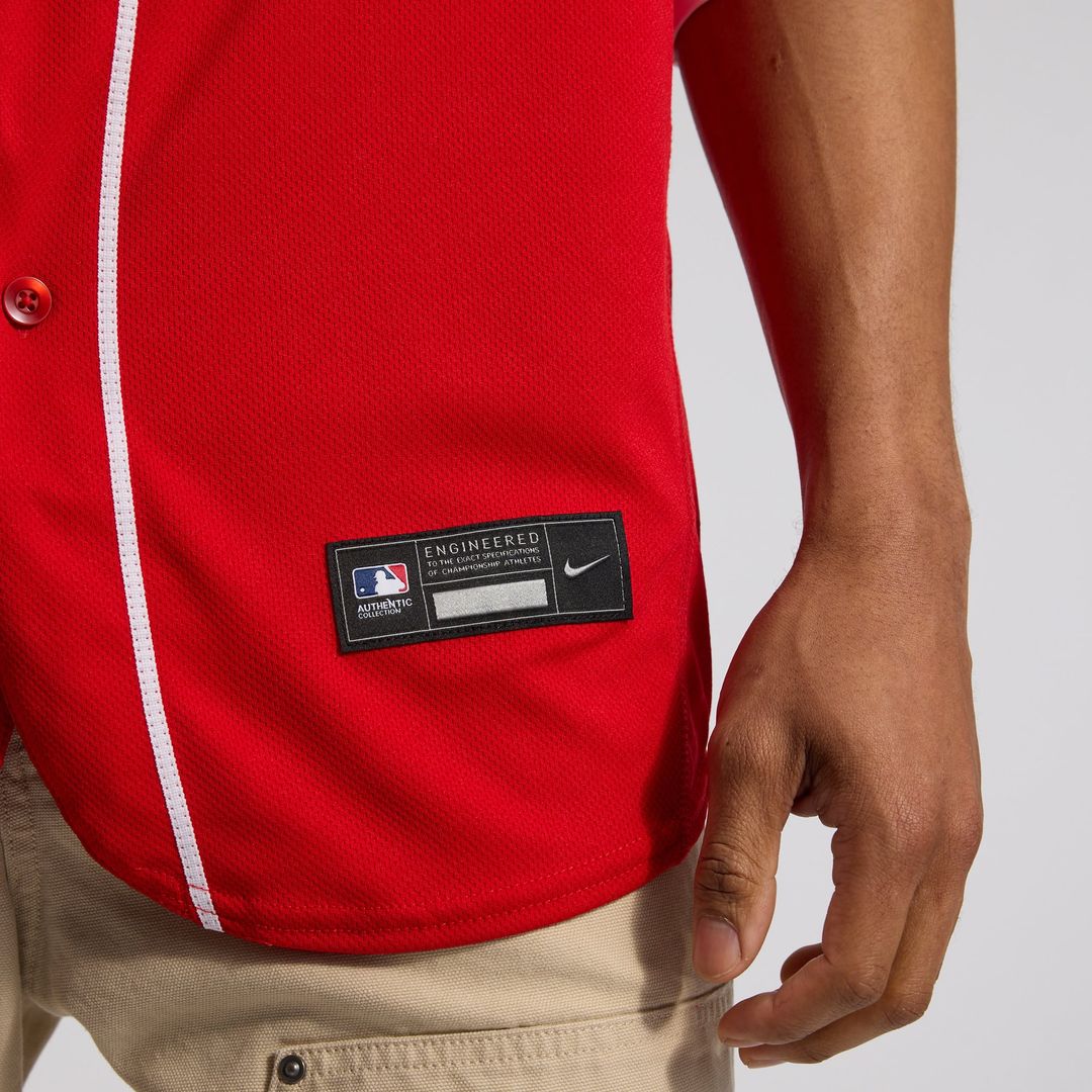 Cincinnati Reds Nike Alternate Authentic Team Logo Jersey - Scarlet | MLB Fan Gear