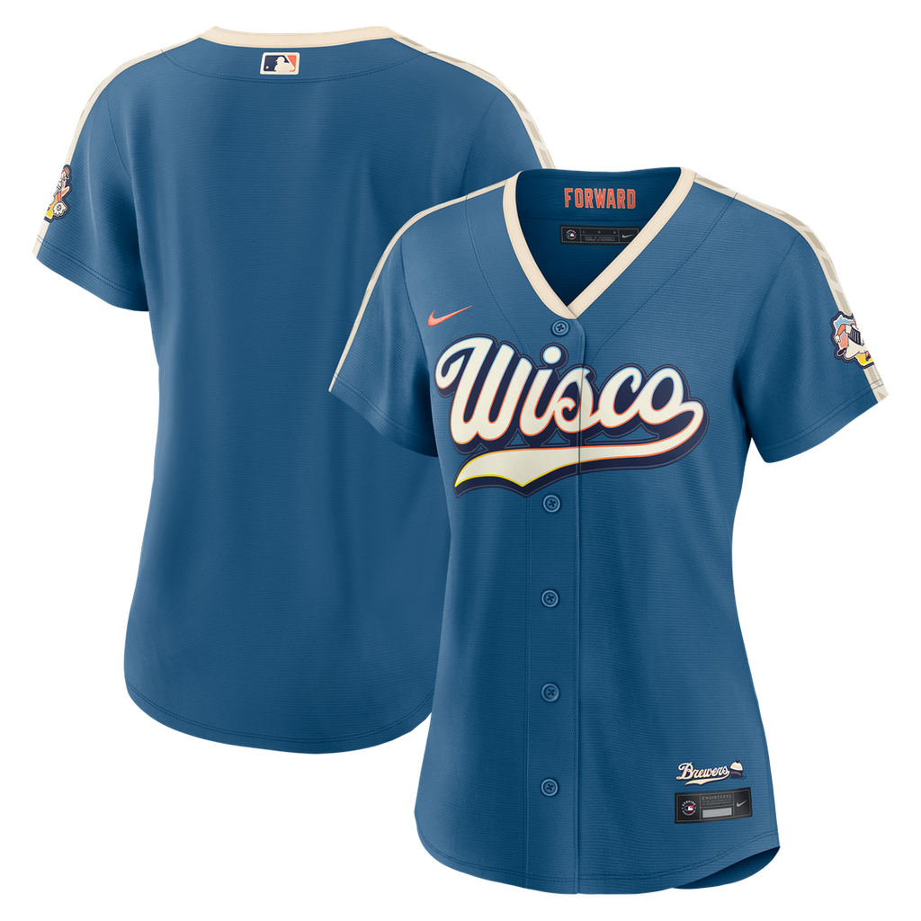 Milwaukee Brewers Nike Women's 2026 City Connect Stadium Jersey - Mineral Blue | MLB Fan Gear