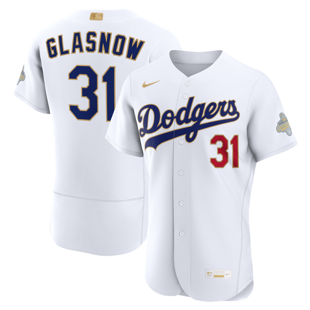 Tyler Glasnow Los Angeles Dodgers Nike 2026 Gold Collection Authentic Jersey - White | MLB Fan Gear