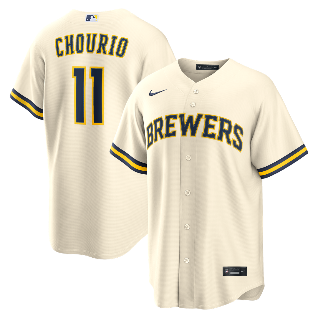 Jackson Chourio Milwaukee Brewers Nike Home Replica Jersey - Cream | MLB Fan Gear