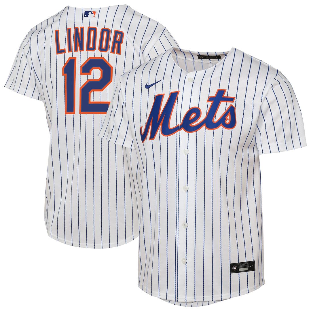 Francisco Lindor New York Mets Nike Youth Home Replica Player Jersey - White | MLB Fan Gear