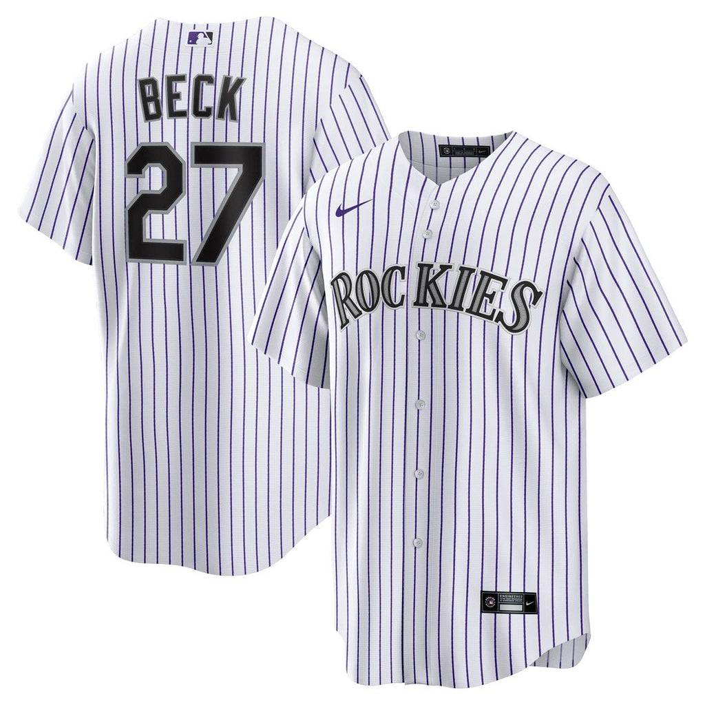 Jordan Beck Colorado Rockies Nike Home Replica Jersey - White | MLB Fan Gear