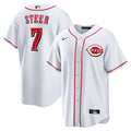 Spencer Steer Cincinnati Reds Nike Home Replica Jersey - White | MLB Fan Gear