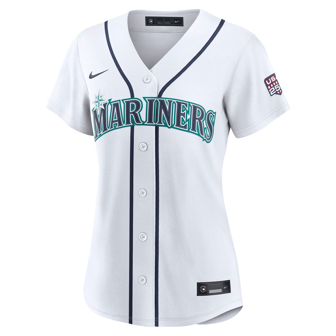 Josh Naylor Seattle Mariners Nike Women's USA 250 Fourth of July Home Stadium Jersey - White | MLB Fan Gear