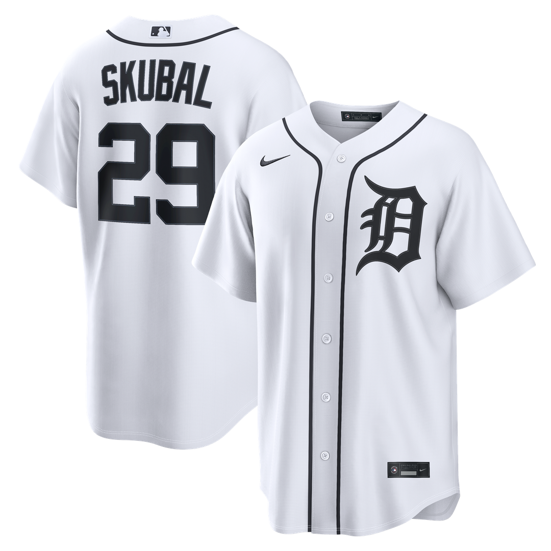 Tarik Skubal Detroit Tigers Nike Home Replica Jersey - White | MLB Fan Gear