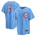 Dansby Swanson Chicago Cubs Nike Alternate Replica Jersey - Light Blue | MLB Fan Gear