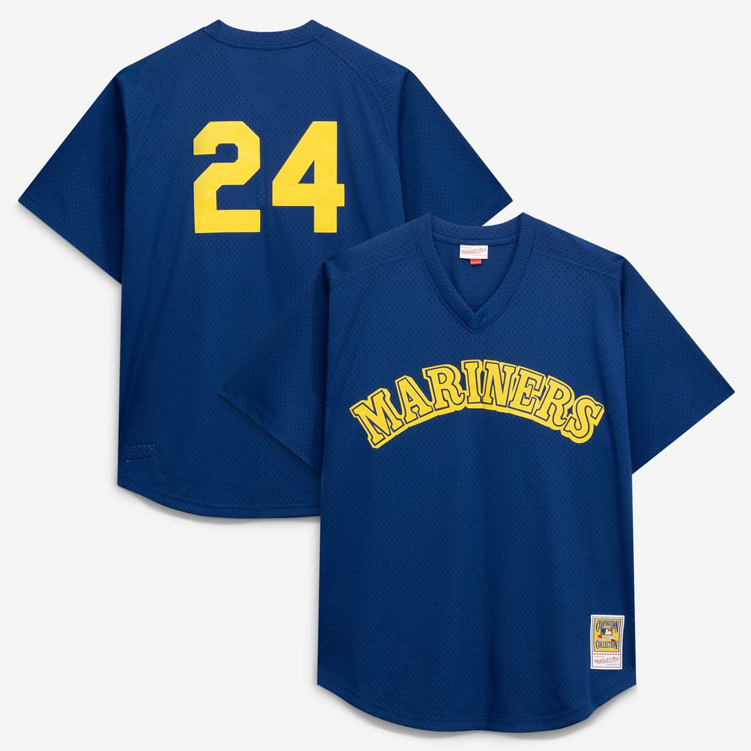 Seattle Mariners Mitchell & Ness Big & Tall Cooperstown Collection Mesh Batting Practice Jersey - Navy | MLB Fan Gear