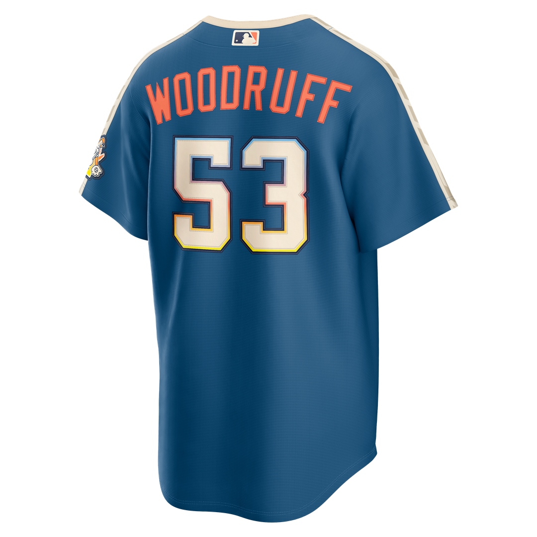 Brandon Woodruff Milwaukee Brewers Nike 2026 City Connect Stadium Jersey - Mineral Blue | MLB Fan Gear