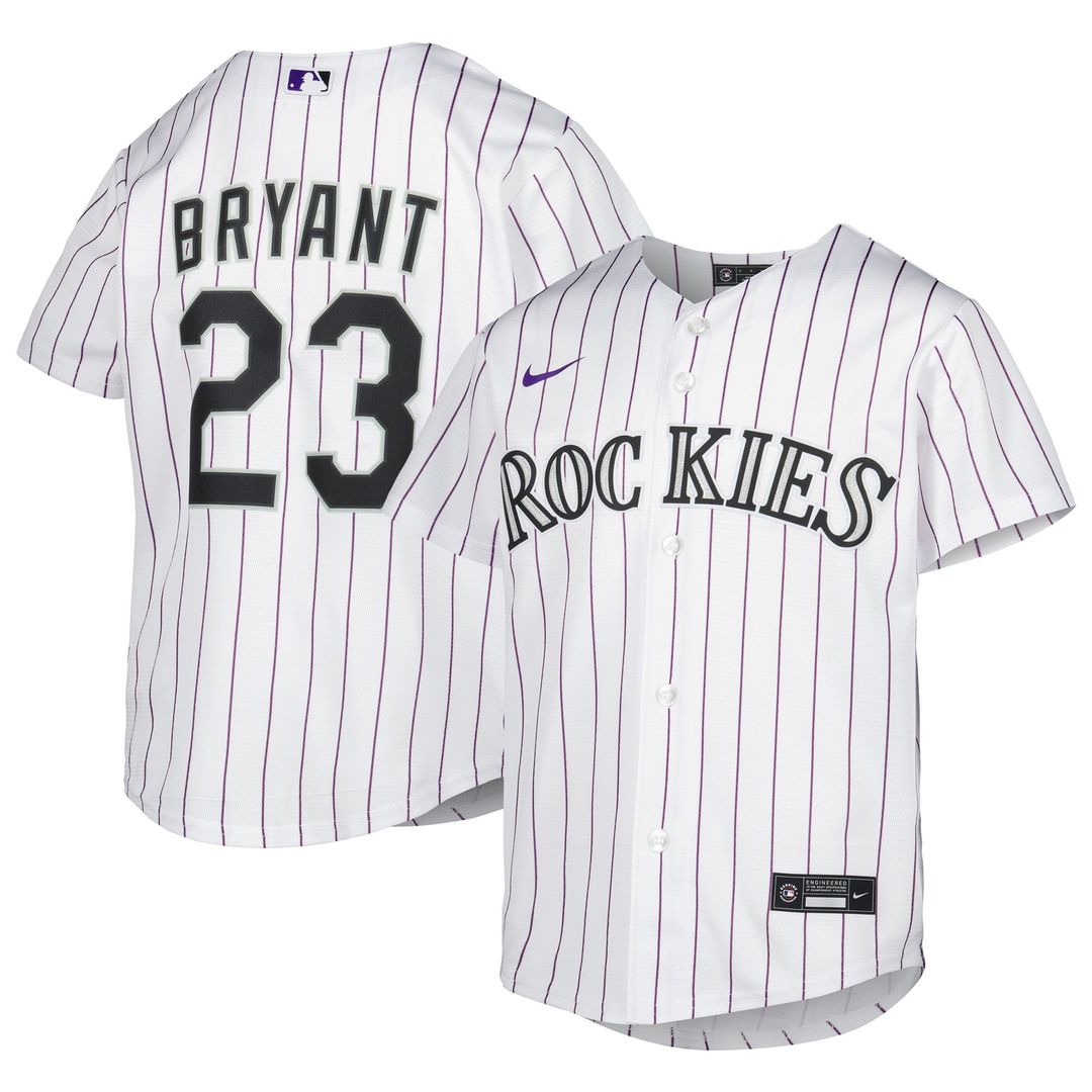 Kris Bryant Colorado Rockies Nike Youth Alternate Replica Player Jersey - White | MLB Fan Gear