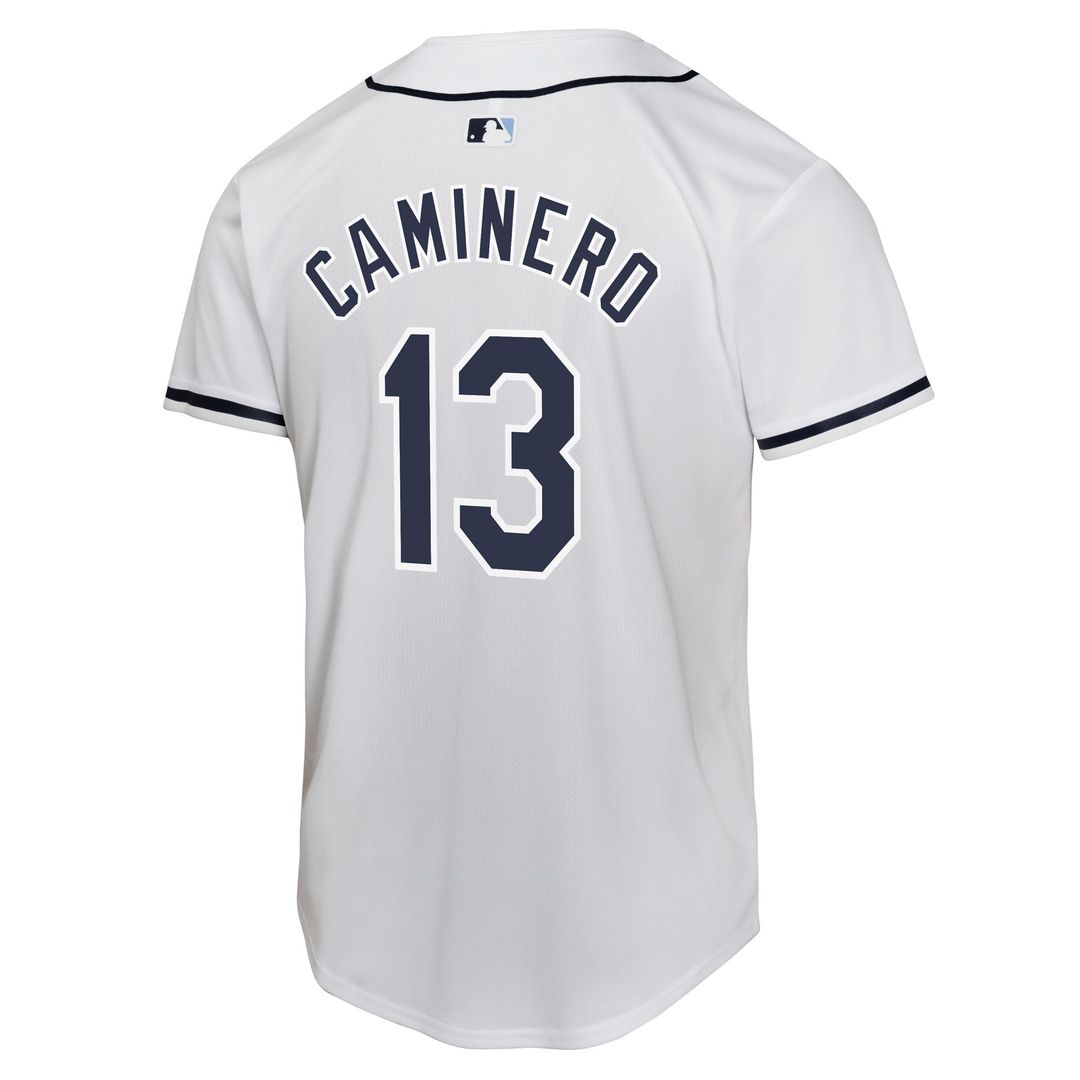 Junior Caminero Tampa Bay Rays Nike Youth Home Player Game Jersey - White | MLB Fan Gear