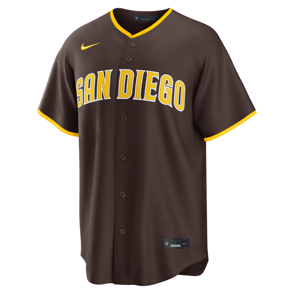 Jackson Merrill San Diego Padres Nike Road Replica Jersey - Brown | MLB Fan Gear