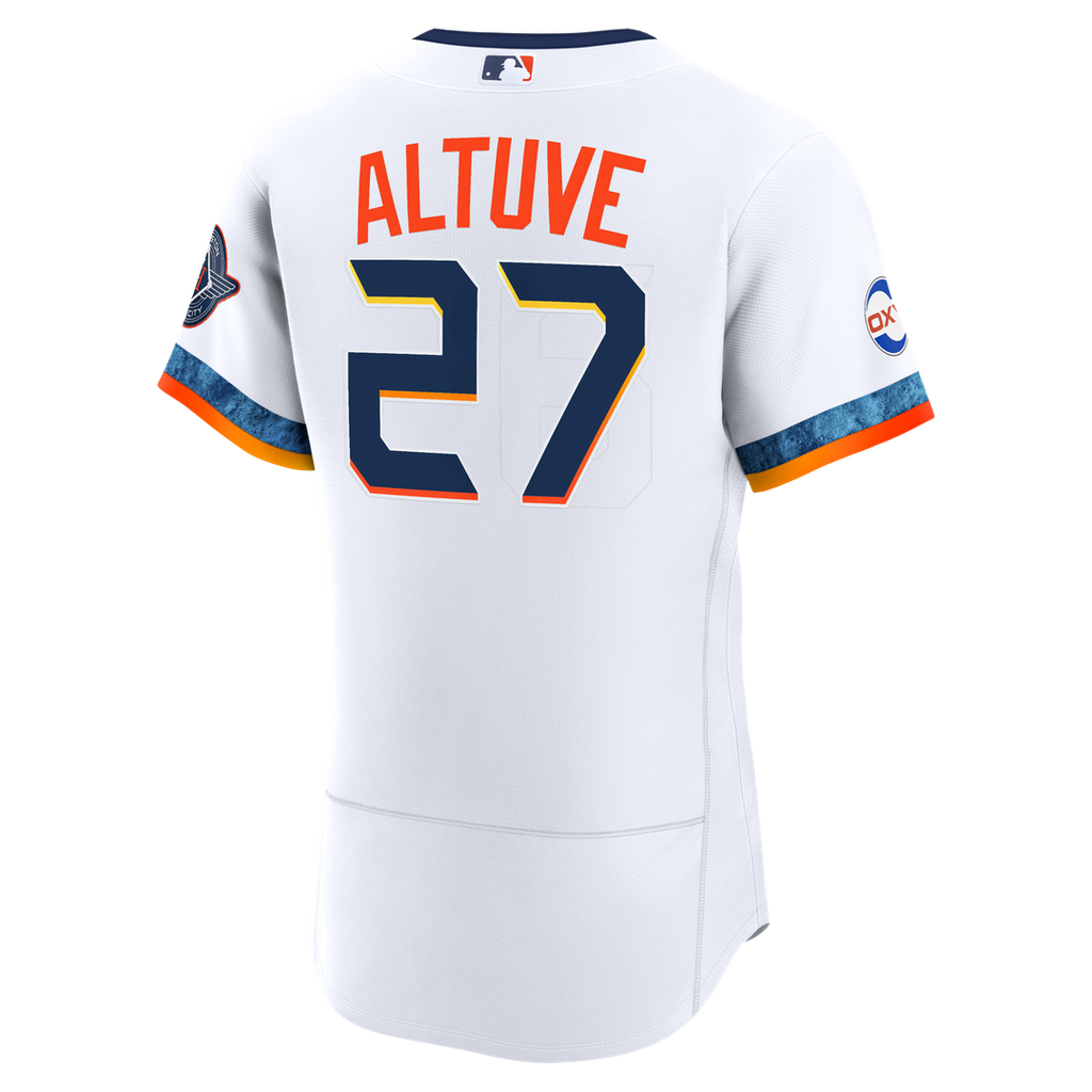 Jose Altuve Houston Astros Nike City Connect Authentic Sponsor Patch Jersey - White | MLB Fan Gear