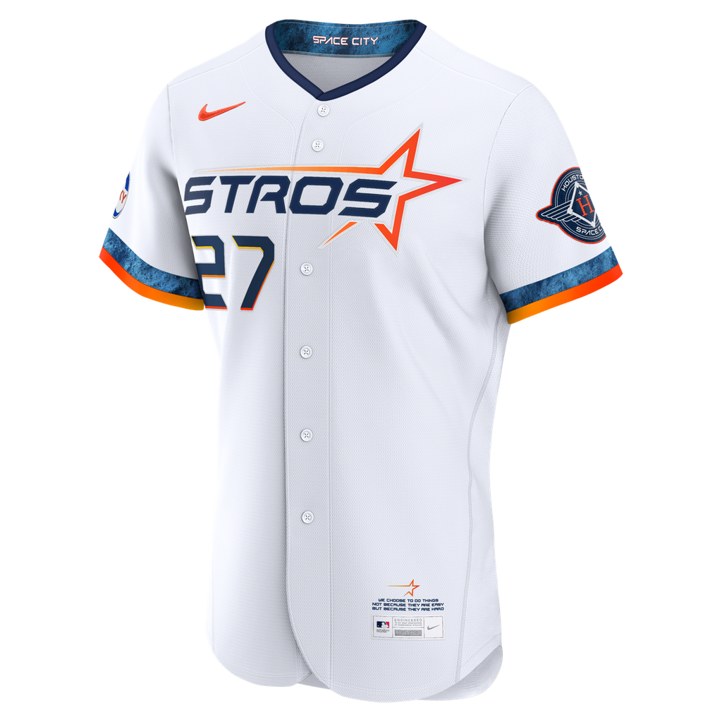 Jose Altuve Houston Astros Nike City Connect Authentic Sponsor Patch Jersey - White | MLB Fan Gear