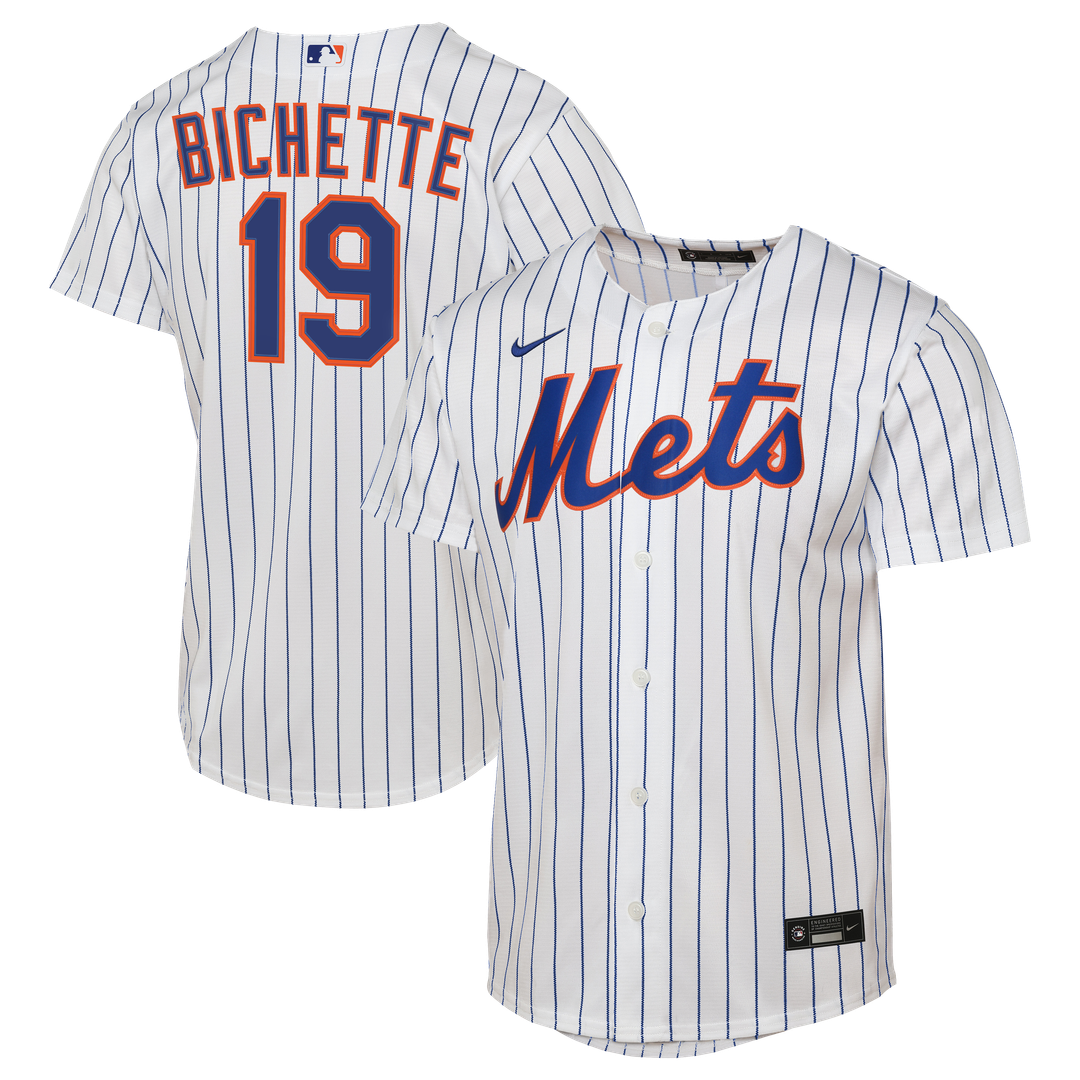 Bo Bichette New York Mets Nike Youth Home Baseline Jersey - White | MLB Fan Gear