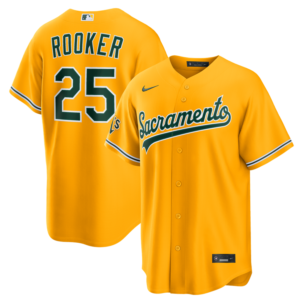 Brent Rooker Athletics Nike Alternate Stadium Jersey - Gold | MLB Fan Gear