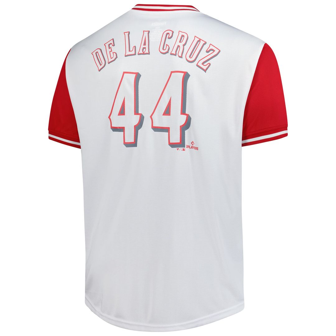 Elly De La Cruz Cincinnati Reds Profile Big & Tall Name & Number Jersey - White | MLB Fan Gear